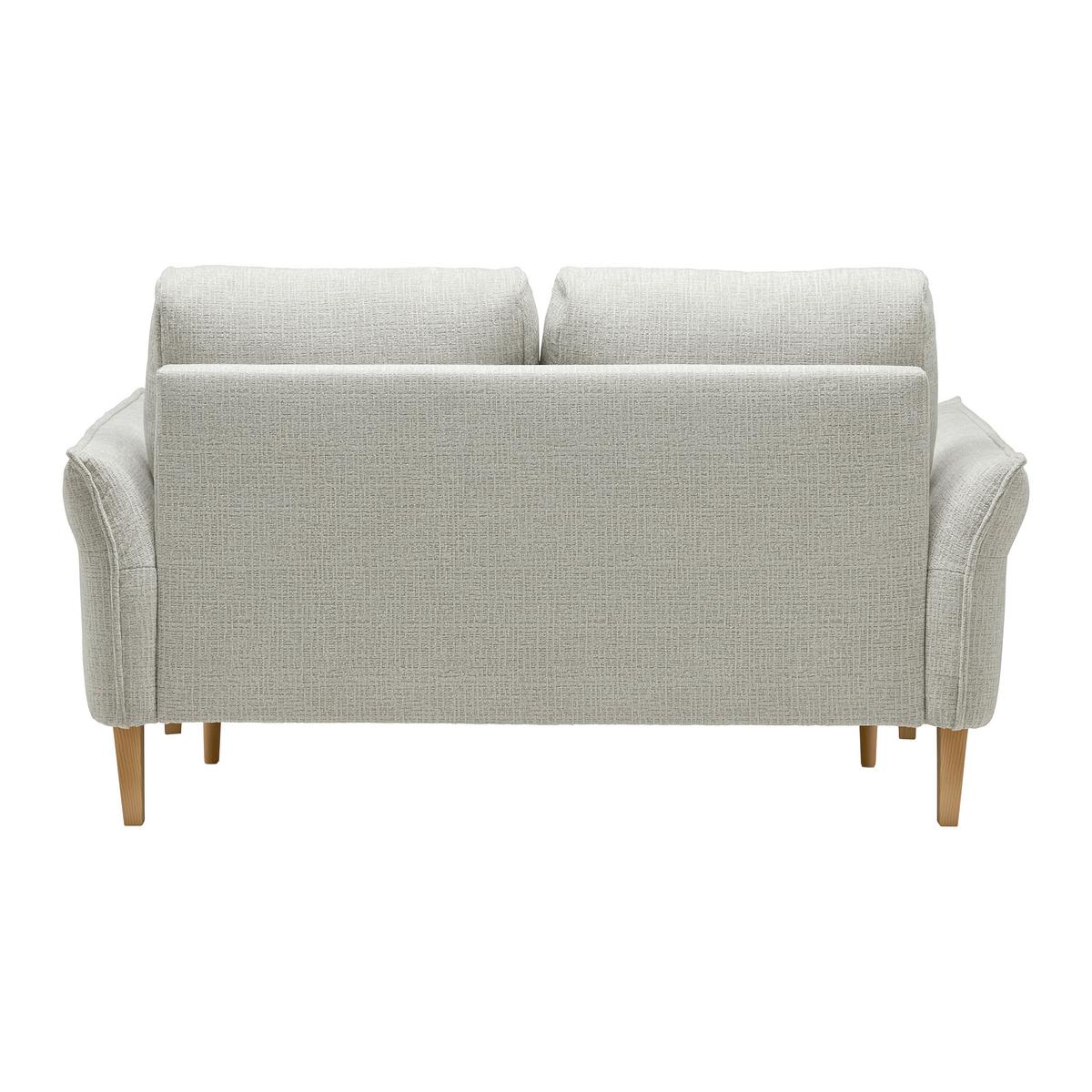Dvoumístná pohovka CUSTOM, krémová - barvy dubu/krémová, Moderní, dřevo/textil (150/85/92cm) - Mömax