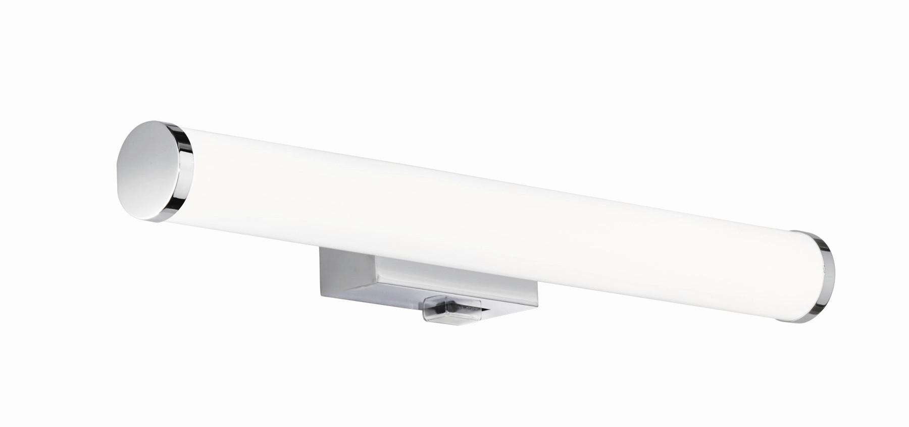 Led Bad-wandleuchte Mattimo Ip44 Mit Schalter, 1-Flammig - Chromfarben/Weiß, Basics, Kunststoff/Metall (40/5,5cm) - Trio Leuchten