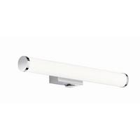 Led Bad-Wandleuchte Mattimo Ip44 mit Schalter, 1-Flammig - Chromfarben/Weiß, Basics, Kunststoff/Metall (40/5,5cm) - Trio Leuchten