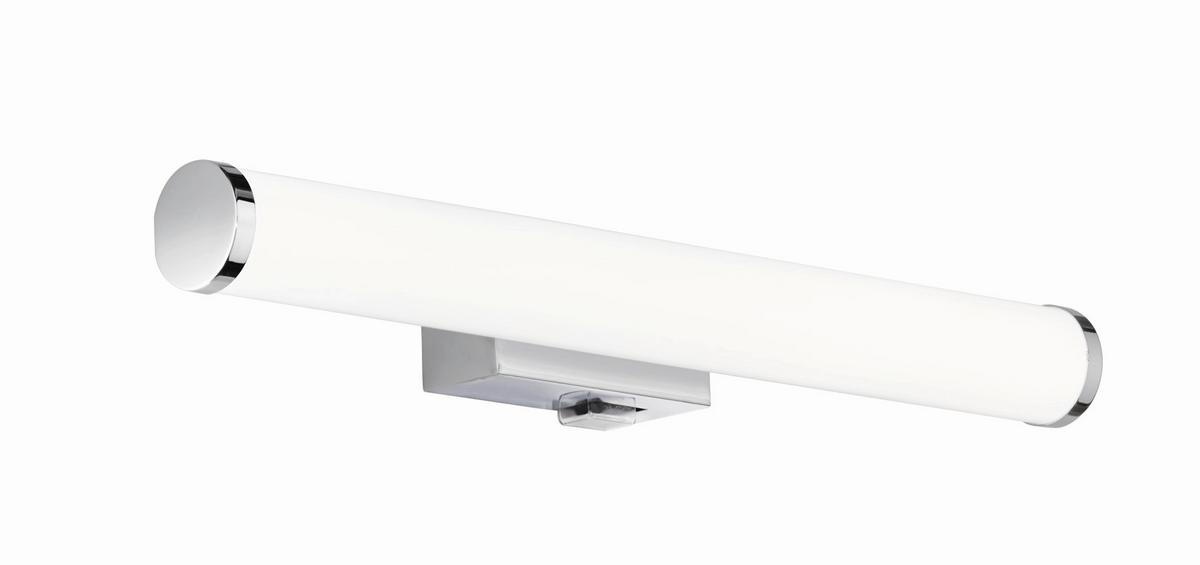 Led Bad-Wandleuchte Mattimo Ip44 mit Schalter, 1-Flammig - Chromfarben/Weiß, Basics, Kunststoff/Metall (40/5,5cm) - Trio Leuchten
