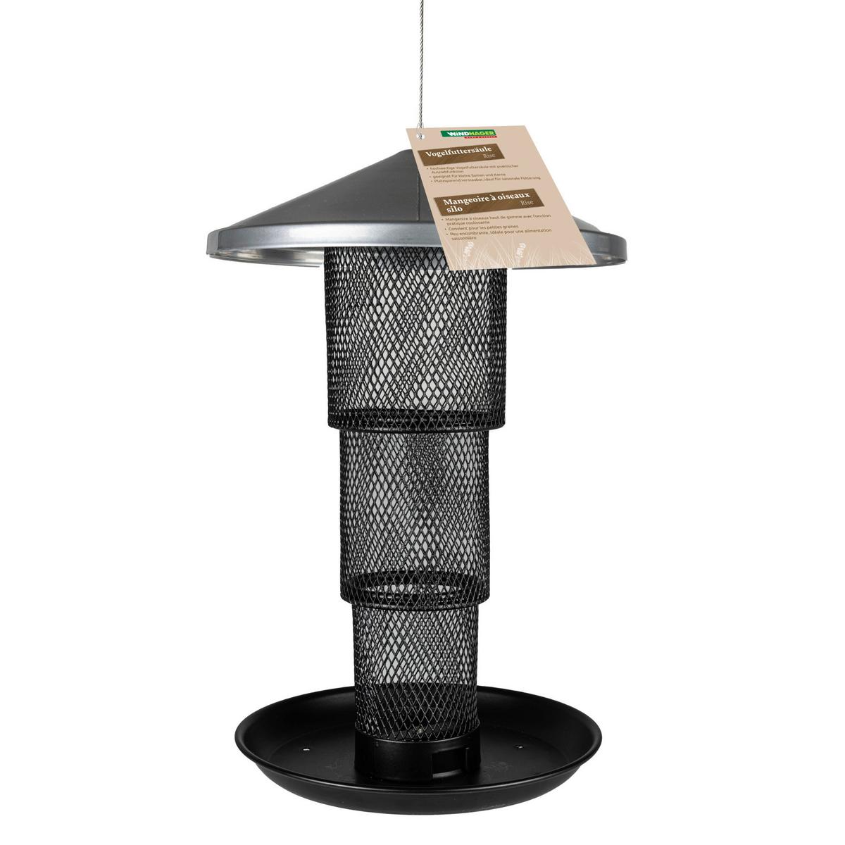 Vogelfuttersäule Rise 07770 VOGELFUTTERSÄULE RISE - Schwarz, Basics, Metall (20/24cm) - Windhager