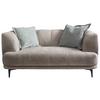 2-Sitzer-Sofa Lou Taupe/Schwarz, 166 cm - Taupe/Schwarz, Design, Textil (166/77/106cm) - MID.YOU