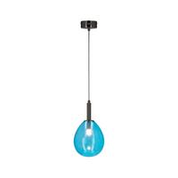 LED-Hängeleuchte 50133210 Lukka - Chromfarben/Hellblau, Design, Glas/Metall (18/18/115cm)