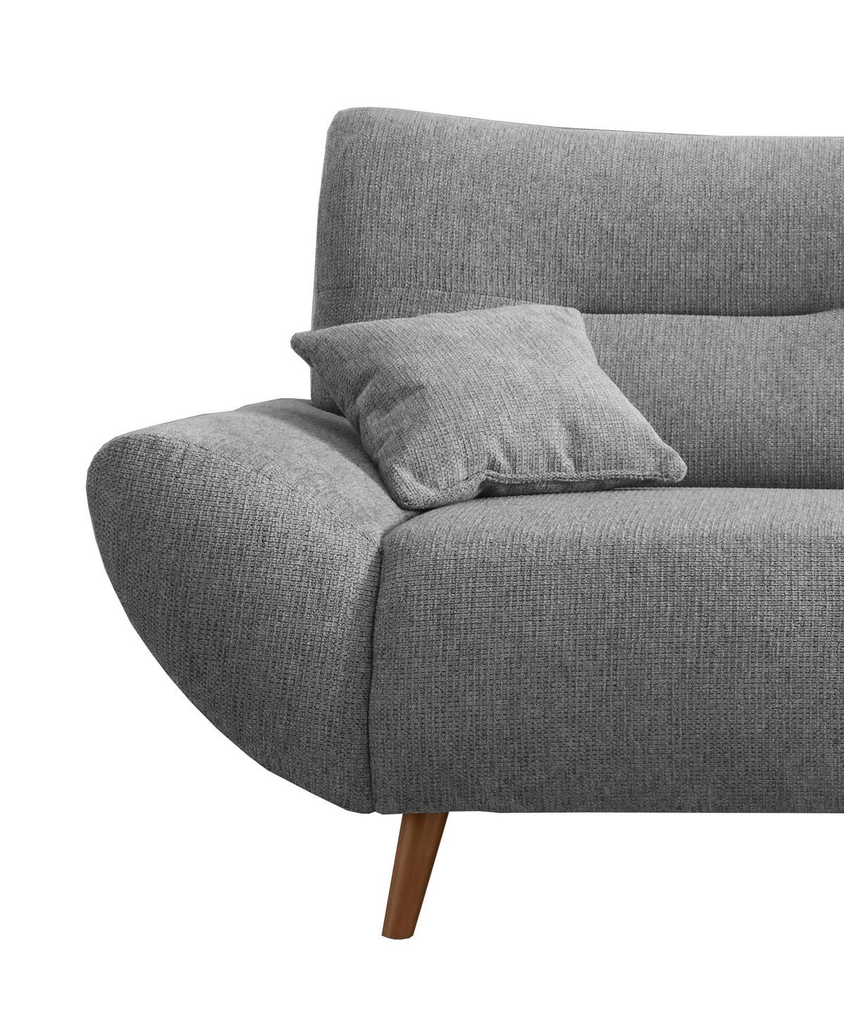 3-Sitzer-Sofa Drago Silberfarben S: 205/90 cm - Wildeiche/Silberfarben, MODERN, Holz/Textil (205/81/90cm) - MID.YOU