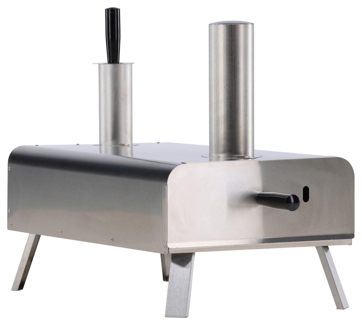 Pizzaofen Digos Silberfarben - Silberfarben, KONVENTIONELL, Metall (85.8/49.9/37cm) - Gardenson