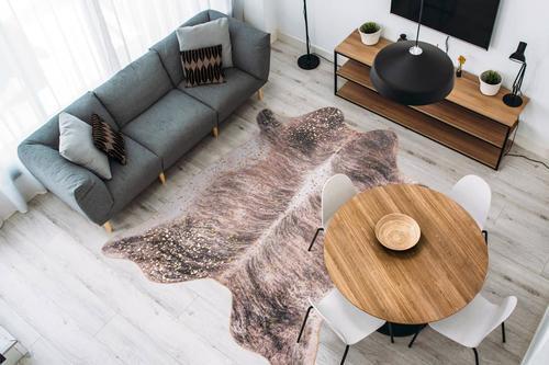 Kunstfell Western Dunkelbraun 160x220 cm - Dunkelbraun, Basics, Textil (160/220cm) - Kayoom