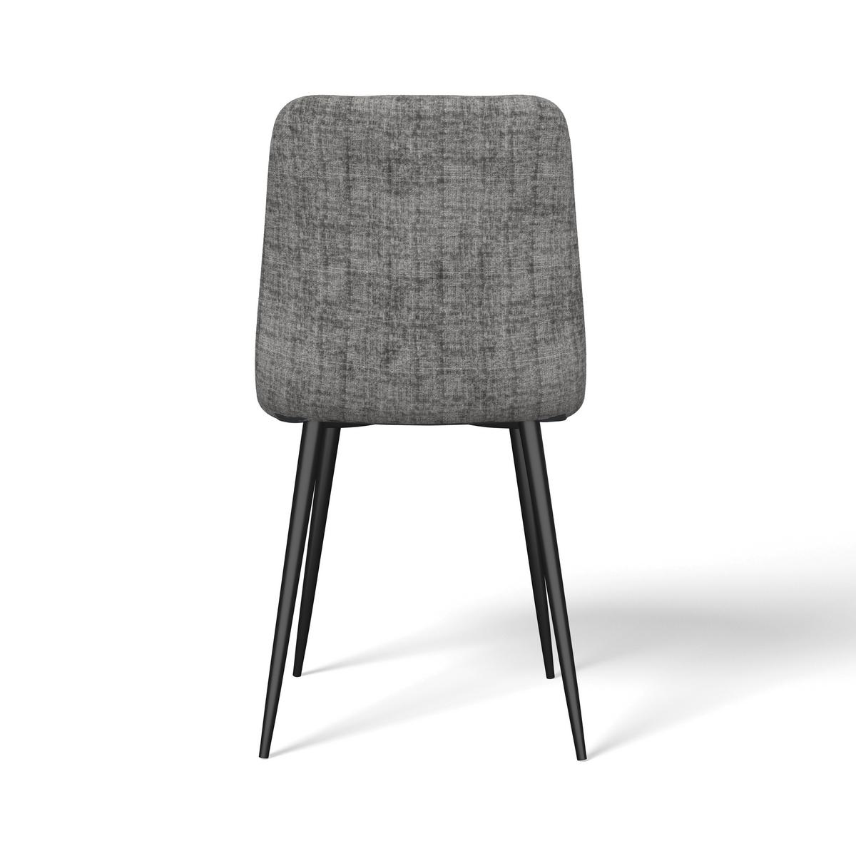 Židle MINO, světle šedá - černá/světle šedá, Moderní, kov/dřevo (46/88/54cm) - Bessagi Home