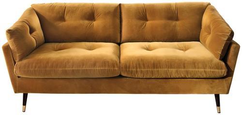 Trojmiestna pohovka JAPAN žlutá barva - žlutá, Moderní, textil (206/85/89cm) - Mömax