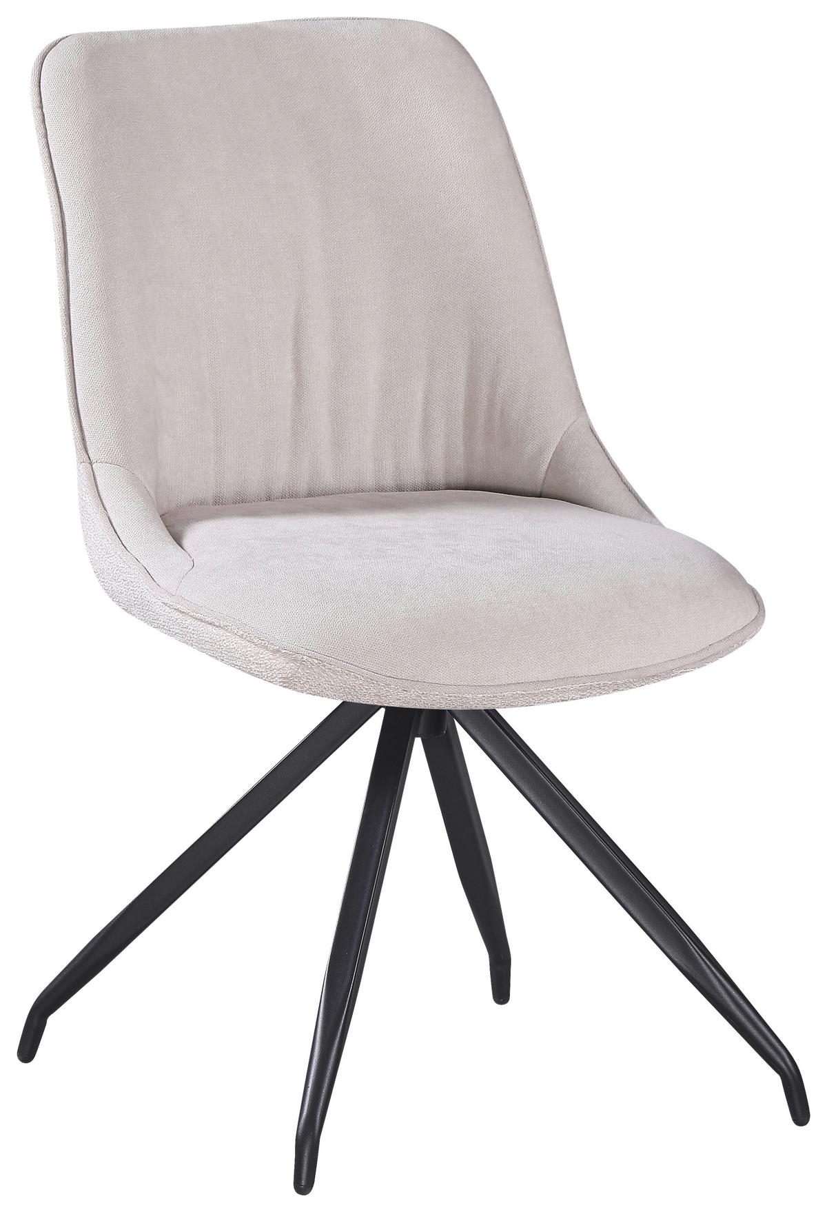 ŽIDLE NOVA - černá/béžová, Moderní, kov/textil (51/85/61cm) - Premium Living