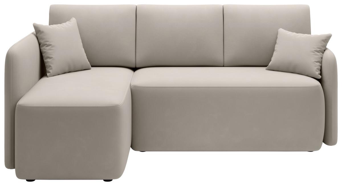 Ecksofa Hadson Beige S: 150x206 Cm - Beige/Schwarz, Design, Textil (150/206cm) - P & B