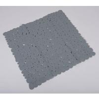 Duscheinlage Stones - Silberfarben, Kunststoff (50/50cm)