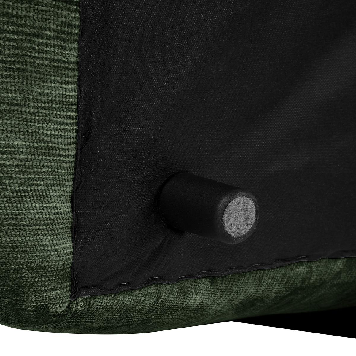 XXL-Sessel Fluffy, Dunkelgrün B: 182 cm - Dunkelgrün/Schwarz, MODERN, Textil (182/87/184cm) - Trendmanufaktur