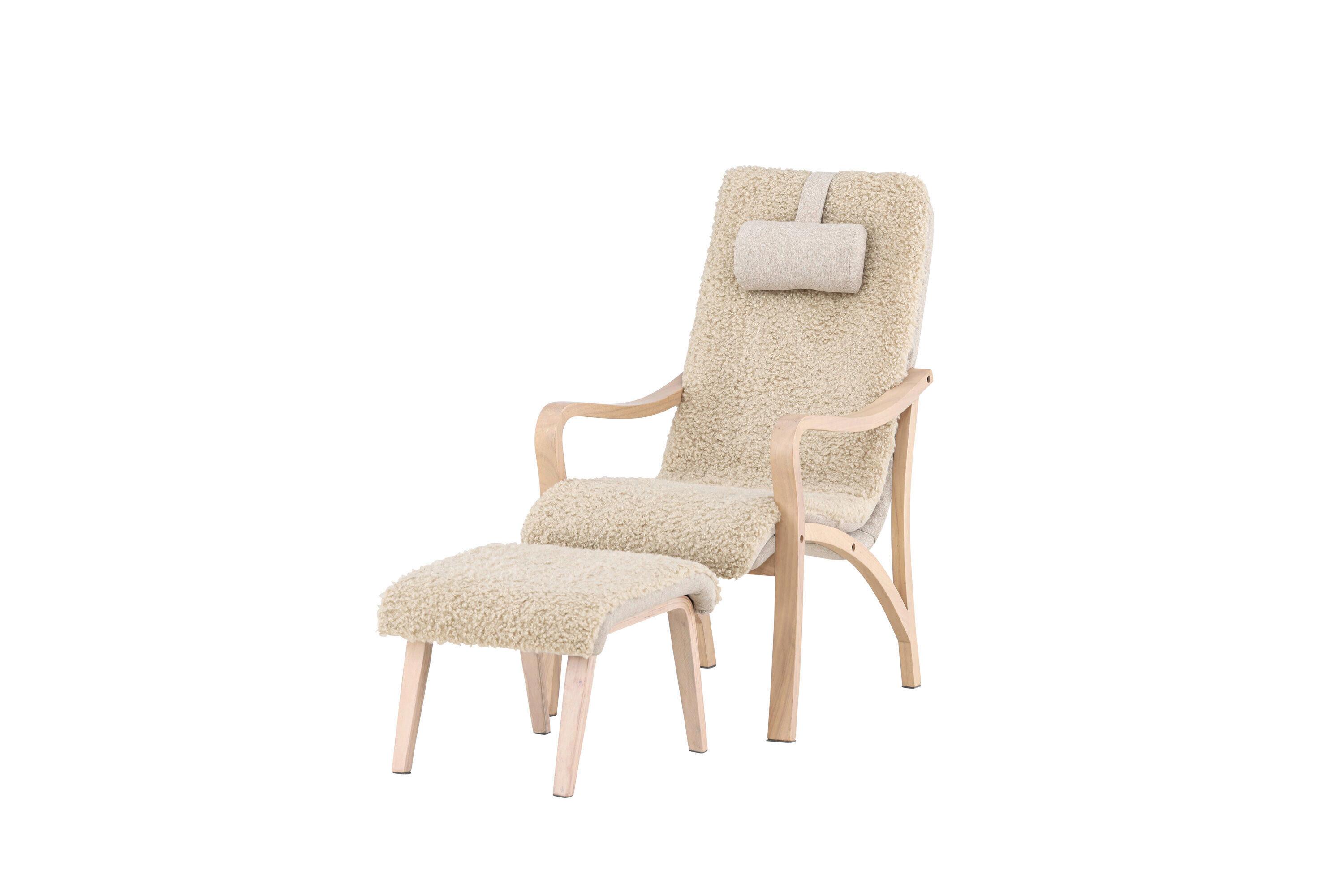 Armlehnstuhl Faro Eichefarben, Beige B: 60cm - Eichefarben/Beige, MODERN, Holz/Textil (60/107/89cm) - Livetastic