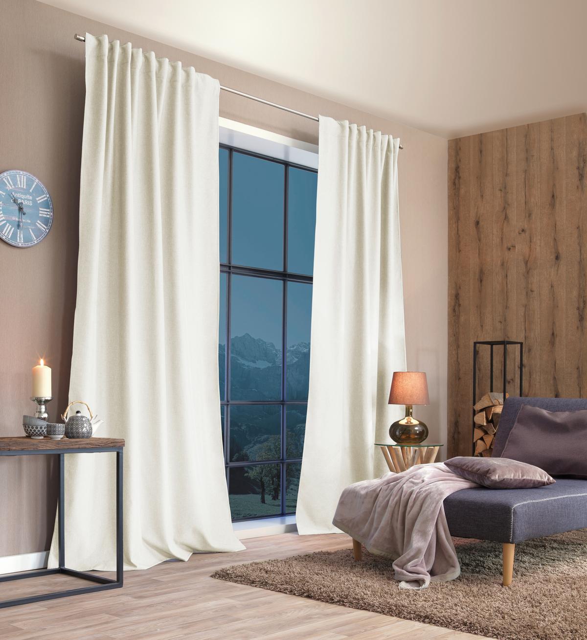 Wärmeschutzvorhang Weiß B: 135 cm - Weiß, Basics, Textil (135/225cm) - Schmidt W. Gmbh