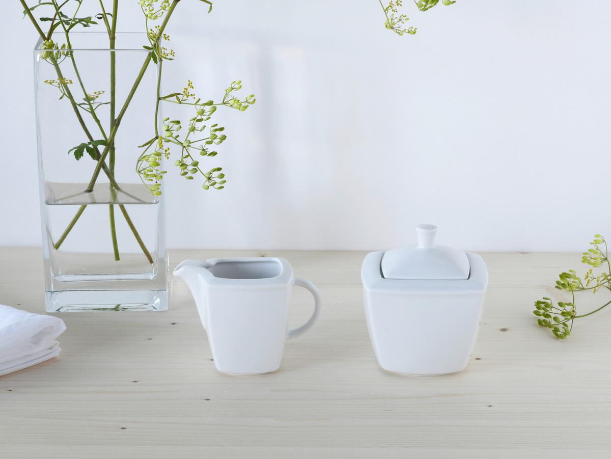 Milch- Zuckerset Victoria Porzellan Weiß - Weiß, Basics, Keramik - Creatable