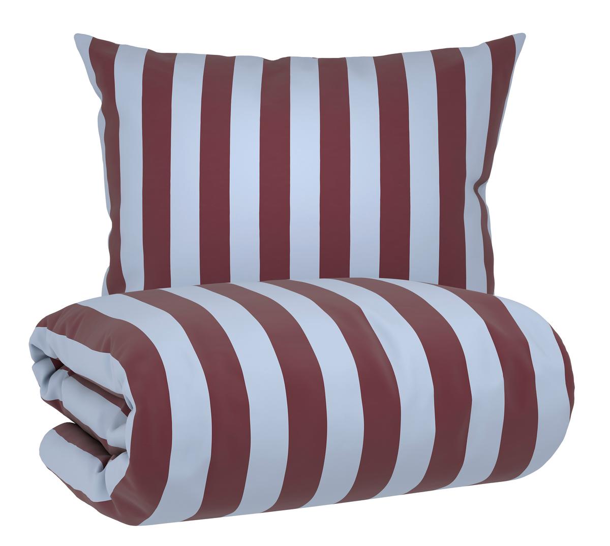 POSTEĽNÁ BIELIZEŇ BOLD STREIF - modrá/hnedofialová, Modern, textil (140/200cm) - Mömax
