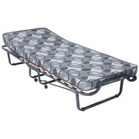 Klappbett mit Matratze + Rollen 80x190cm Luxor Alufarb. - Anthrazit, MODERN, Metall (80/40/190cm)