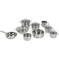 Kochtopfset Jörg 14 Tlg. Edelstahl, Mit Deckel - Klar/Edelstahlfarben, KONVENTIONELL, Glas/Metall - James Wood