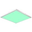 LED-Deckenleuchte Ole L: 48 cm mit Farbwechsler - Chromfarben/Weiß, MODERN, Kunststoff/Metall (48/48/6cm) - Luca Bessoni