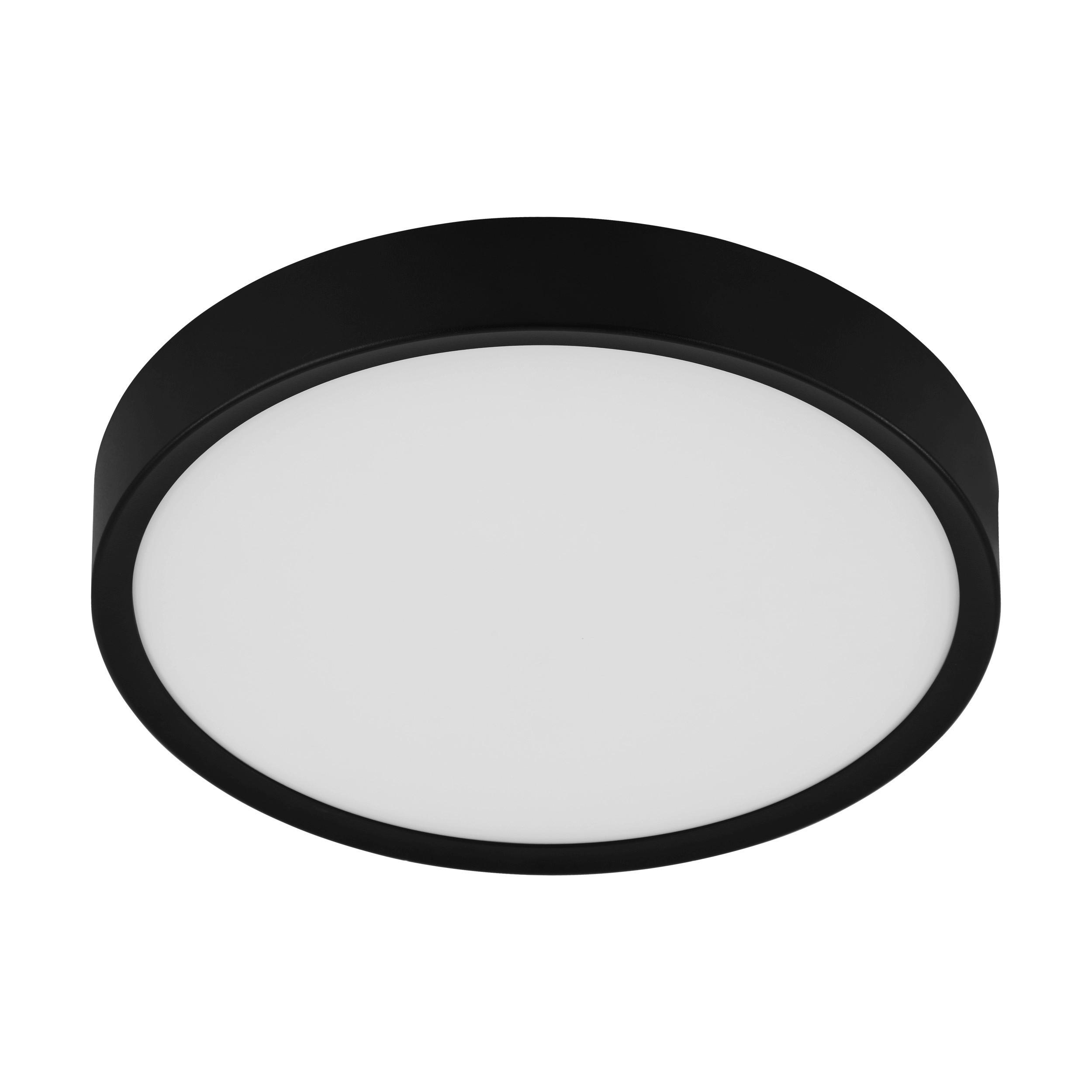 Led-wandleuchte Giglio Rund Schwarz/weiß - Schwarz/Weiß, Basics, Kunststoff/Metall (34/6cm) - Eglo