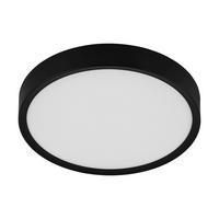 Led-wandleuchte Giglio Rund Schwarz/weiß - Schwarz/Weiß, Basics, Kunststoff/Metall (34/6cm) - Eglo