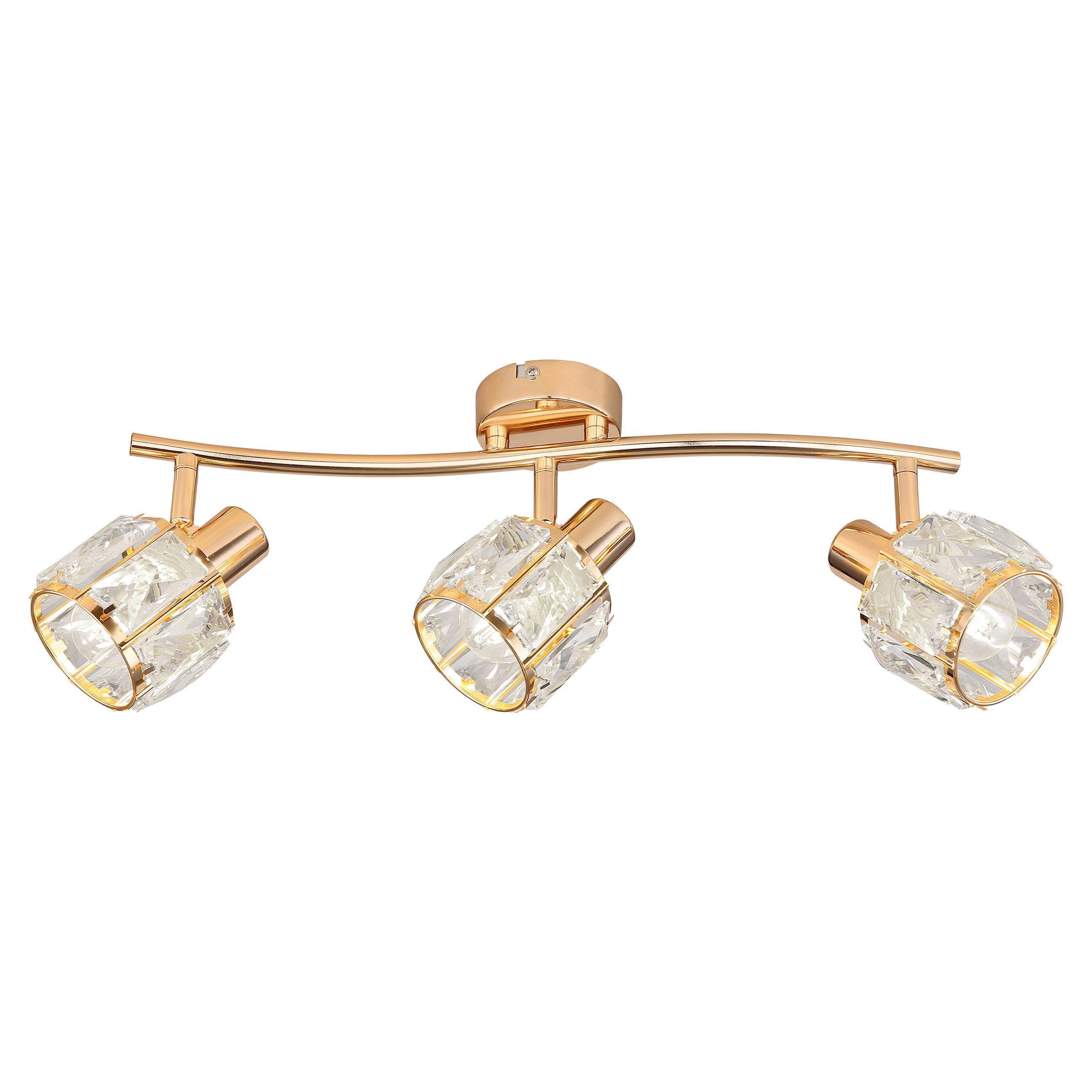 Strahler 93-23490 Dubai - Roségold, KONVENTIONELL, Glas/Metall (45/9/18cm)