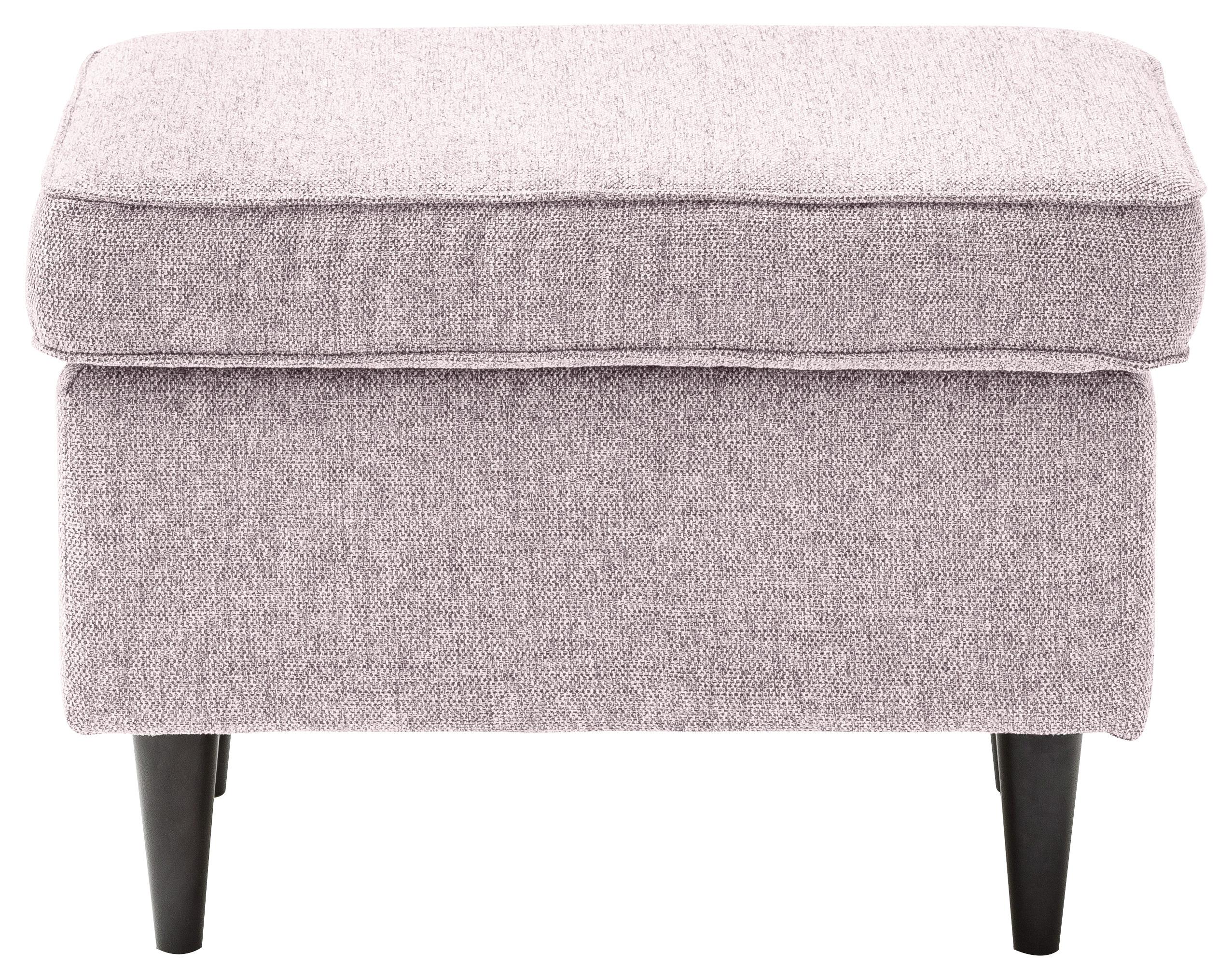 Hocker Oskar - Schwarz/Rosa, Basics, Holzwerkstoff/Textil (63/43/42cm) - MID.YOU