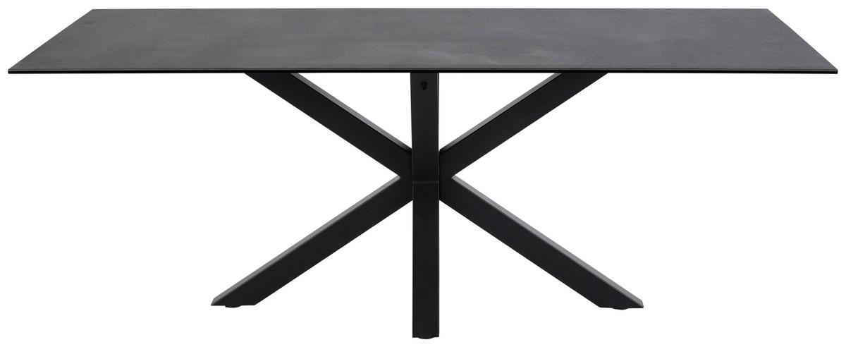 Esstisch Heaven 160x90 Cm Schwarz - Schwarz, KONVENTIONELL, Keramik/Metall (160/90/75,5cm) - Livetastic
