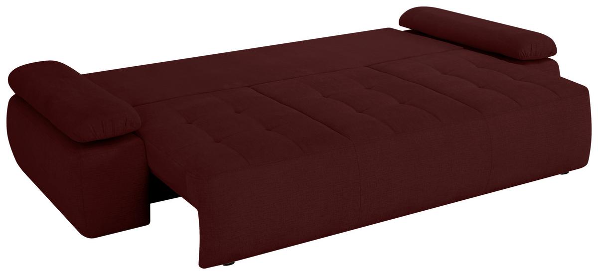 Schlafsofa Madox Rot B: 255 cm - Rot/Schwarz, Design, Textil (255/89/109cm) - MID.YOU