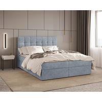 BOXBETT Oslo Blau 140x200cm - Blau/Schwarz, MODERN, Holz/Kunststoff (140/200cm) - MID.YOU