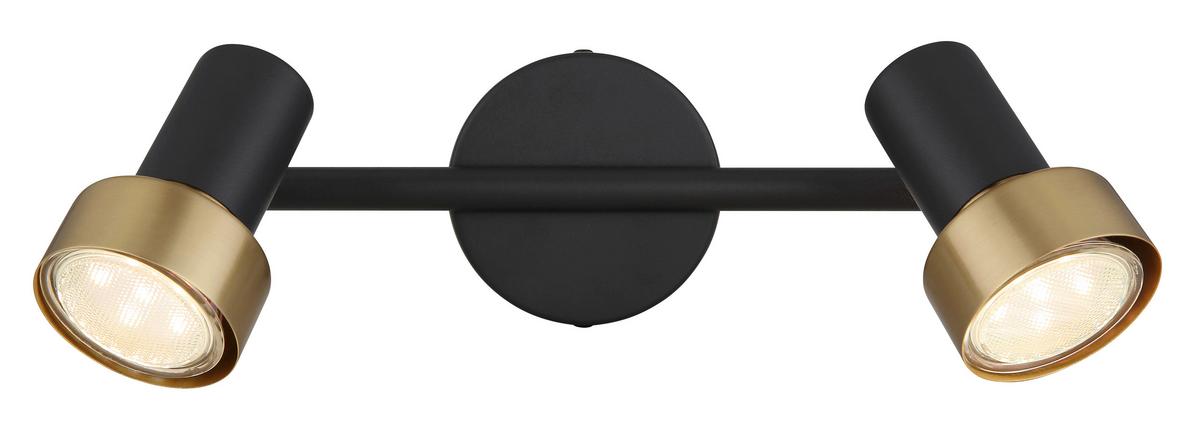 Strahler 57917-2g - Chromfarben/Goldfarben, KONVENTIONELL, Metall (25/8,5/11,8cm) - Globo