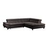 Ecksofa Gemini Graubraun, B: 312cm - Chromfarben/Graubraun, KONVENTIONELL, Textil (312/234cm)