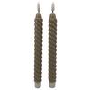 dlouhá svíčka TWIST - šedohnědá, Konvenční, plast (2/25cm) - Modern Living