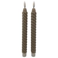 dlouhá svíčka TWIST - šedohnědá, Konvenční, plast (2/25cm) - Modern Living