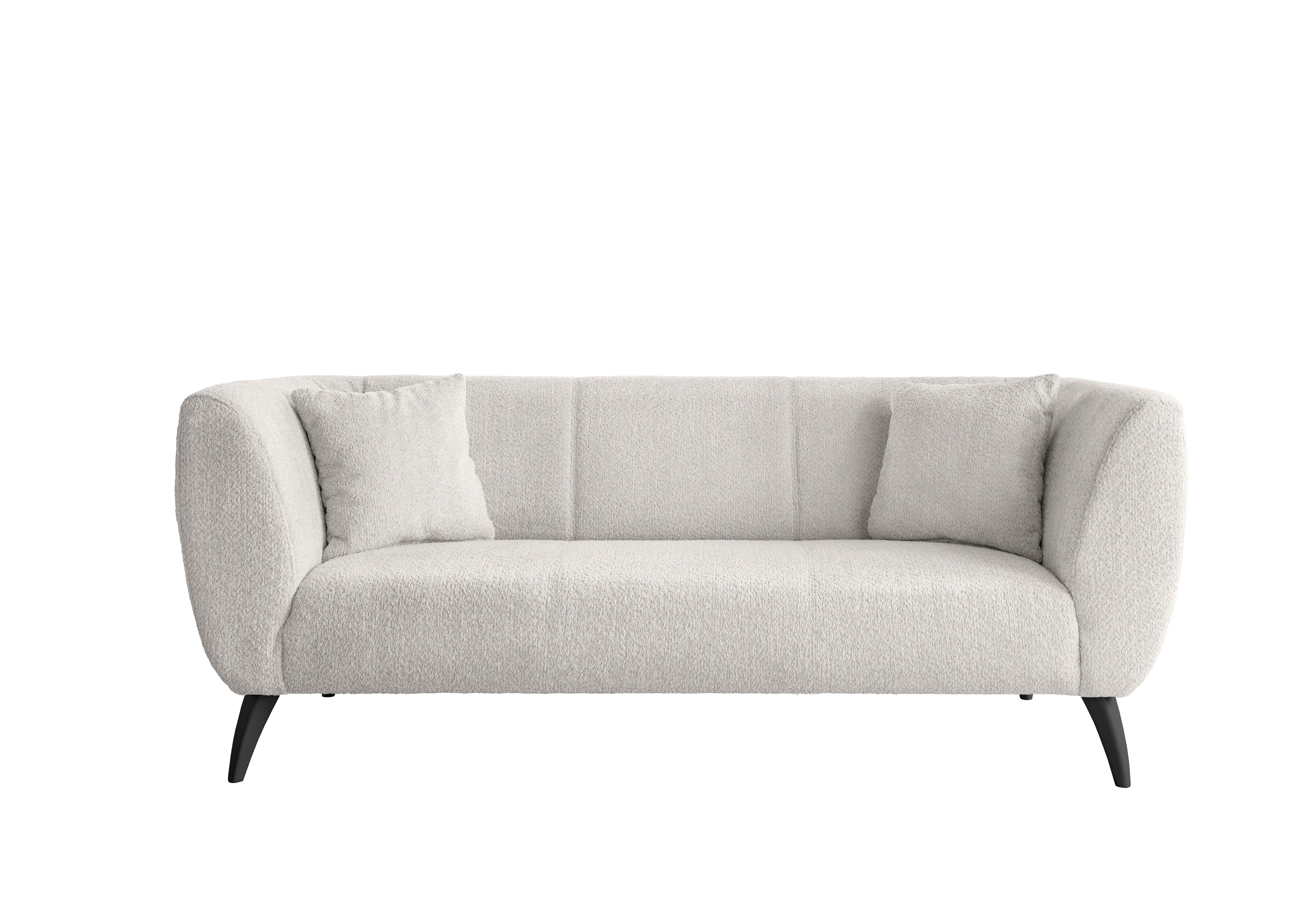 3-Sitzer-Sofa Colori Weiß Rücken Echt - Schwarz/Weiß, MODERN, Textil (208/83/88cm) - MID.YOU