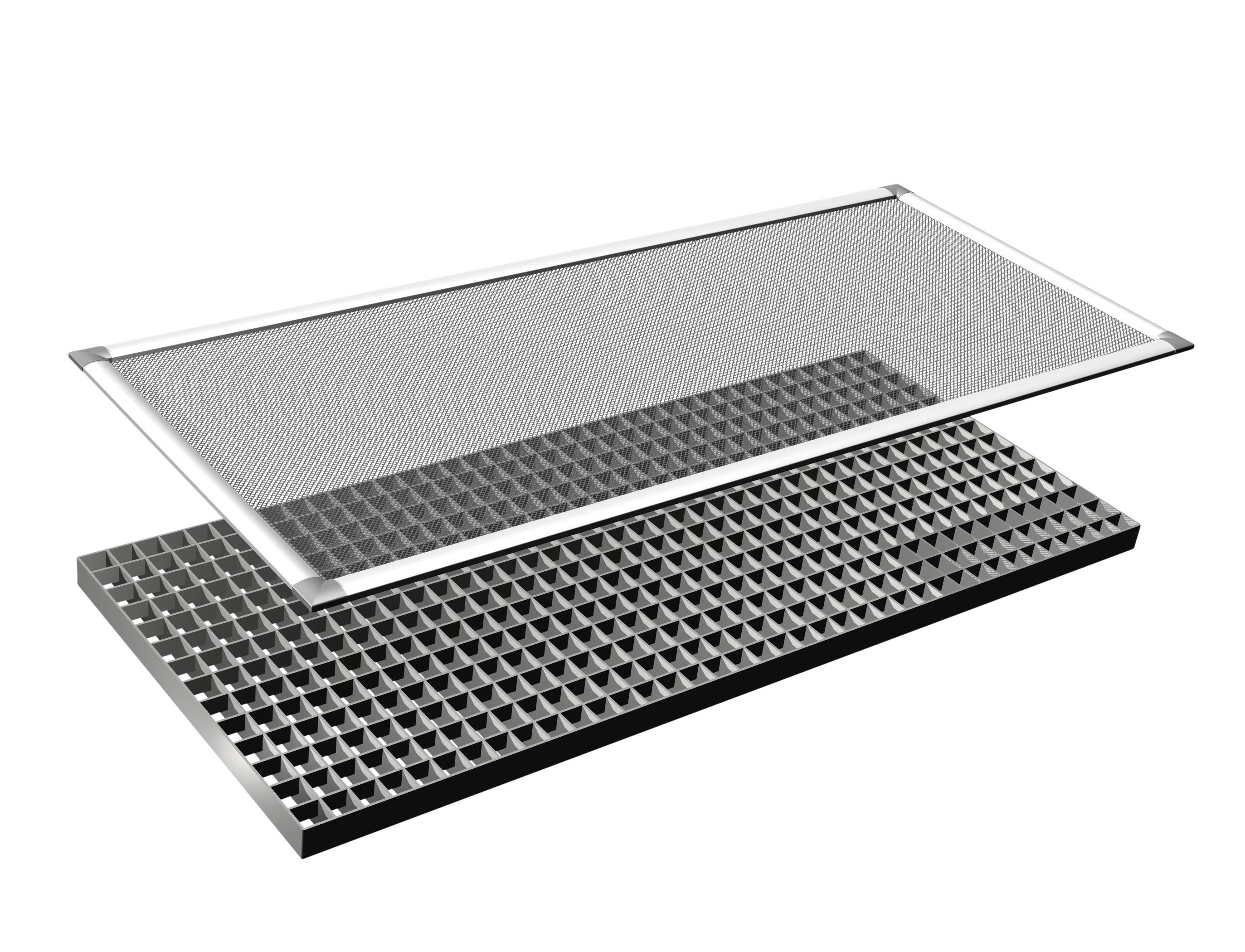 Lichtschachtabdeckung 44x106 cm Alufarben, Trittfest - Alufarben, Basics (44/106cm)
