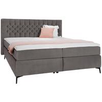 Boxspring postel ONE 2 160x200cm,antracitová - šedá/černá, Konvenční, dřevo/kompozitní dřevo (160/200cm) - Mömax