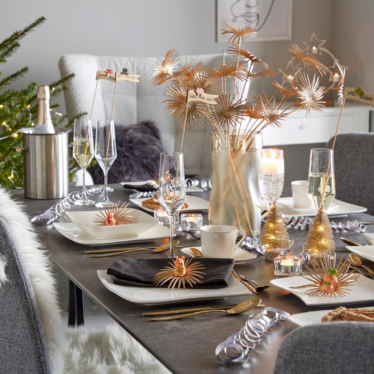 Kerzen Im Glas Bella Silberfarben / Goldf. Dxh: 5x22 Cm - Transparent/Silberfarben, MODERN, Glas/Naturmaterialien (5/22cm)