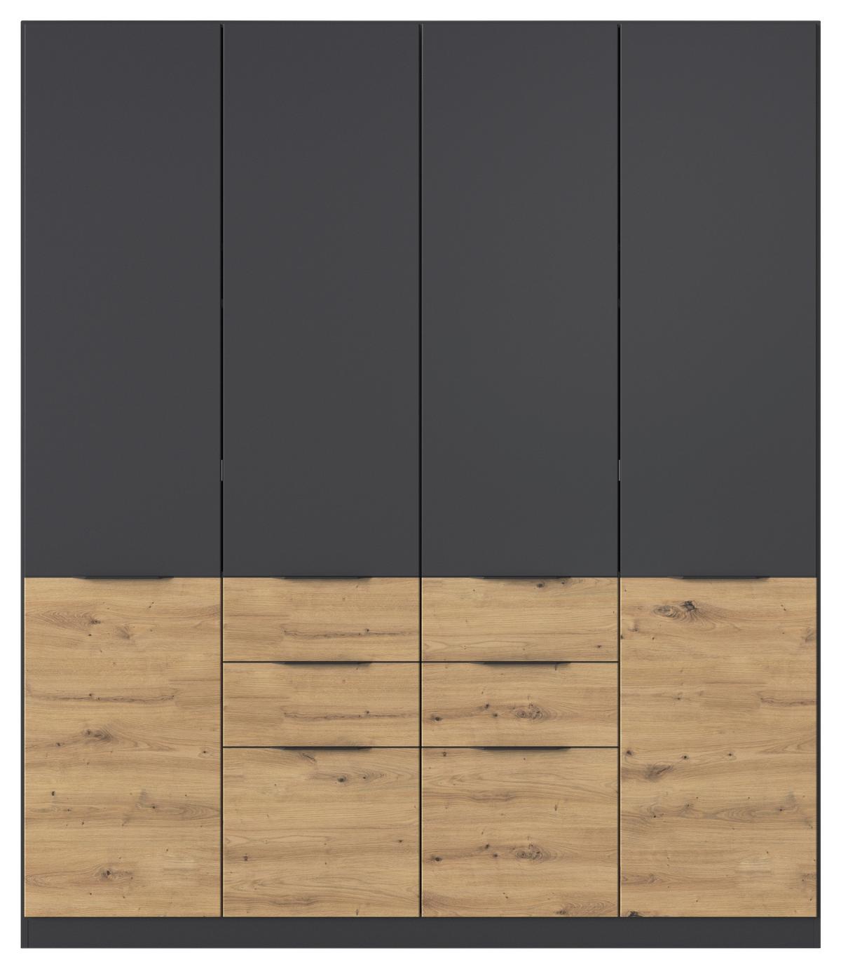 Šatní skříň MAX-EXTRA - šedá/dub artisan, Konvenční, kompozitní dřevo/plast (181/210/54cm) - James Wood