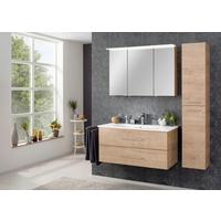 Badezimmer B.Perfekt Eichefarben 3-Teilig - Eichefarben/Weiß, Basics, Glas/Keramik (102cm) - MID.YOU