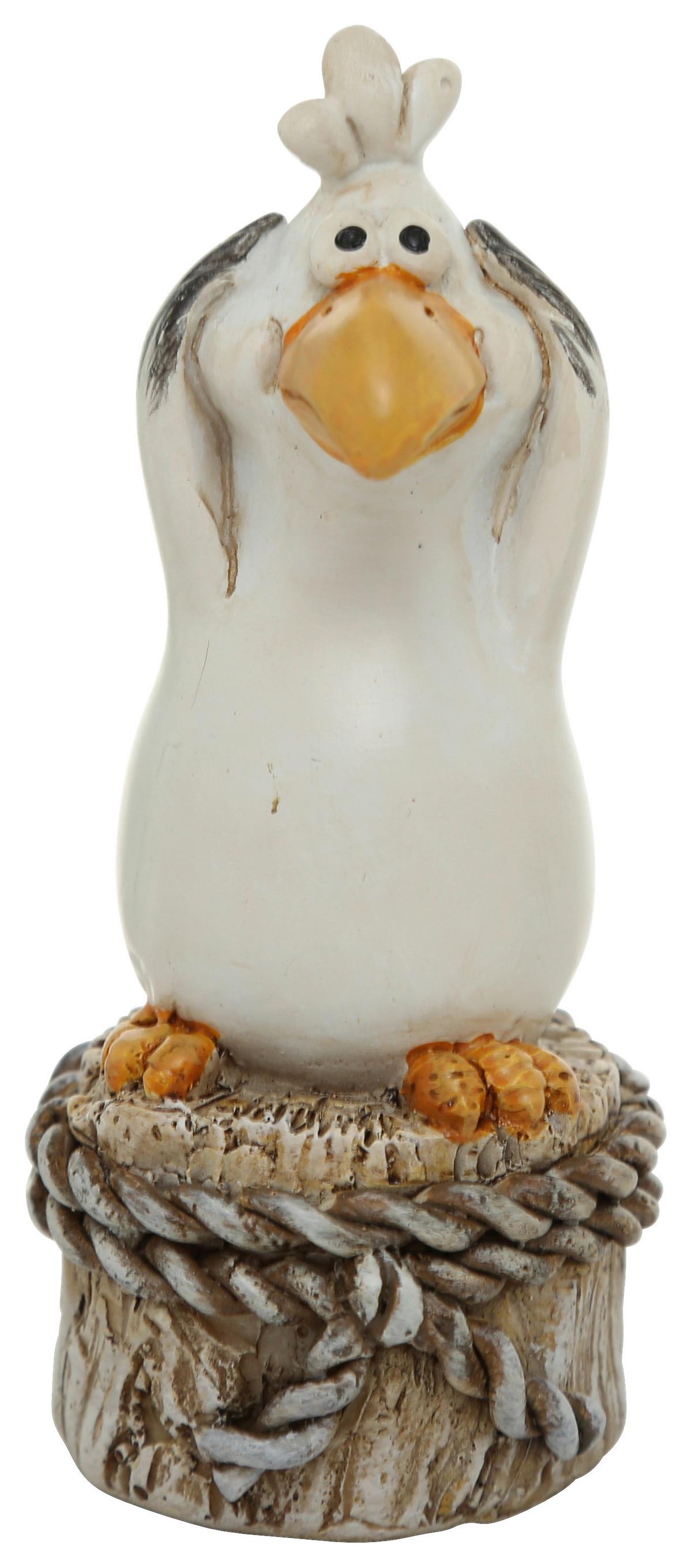 Dekofigur Vogel H: 10 cm Aus Polyresin für Indoor - Basics, Kunststoff (4/4/10cm)