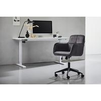 Bürostuhl Salvador Höhenverstellbar Dunkelgrau - Dunkelgrau/Schwarz, MODERN, Kunststoff/Textil (60/80-90/62cm) - Livetastic