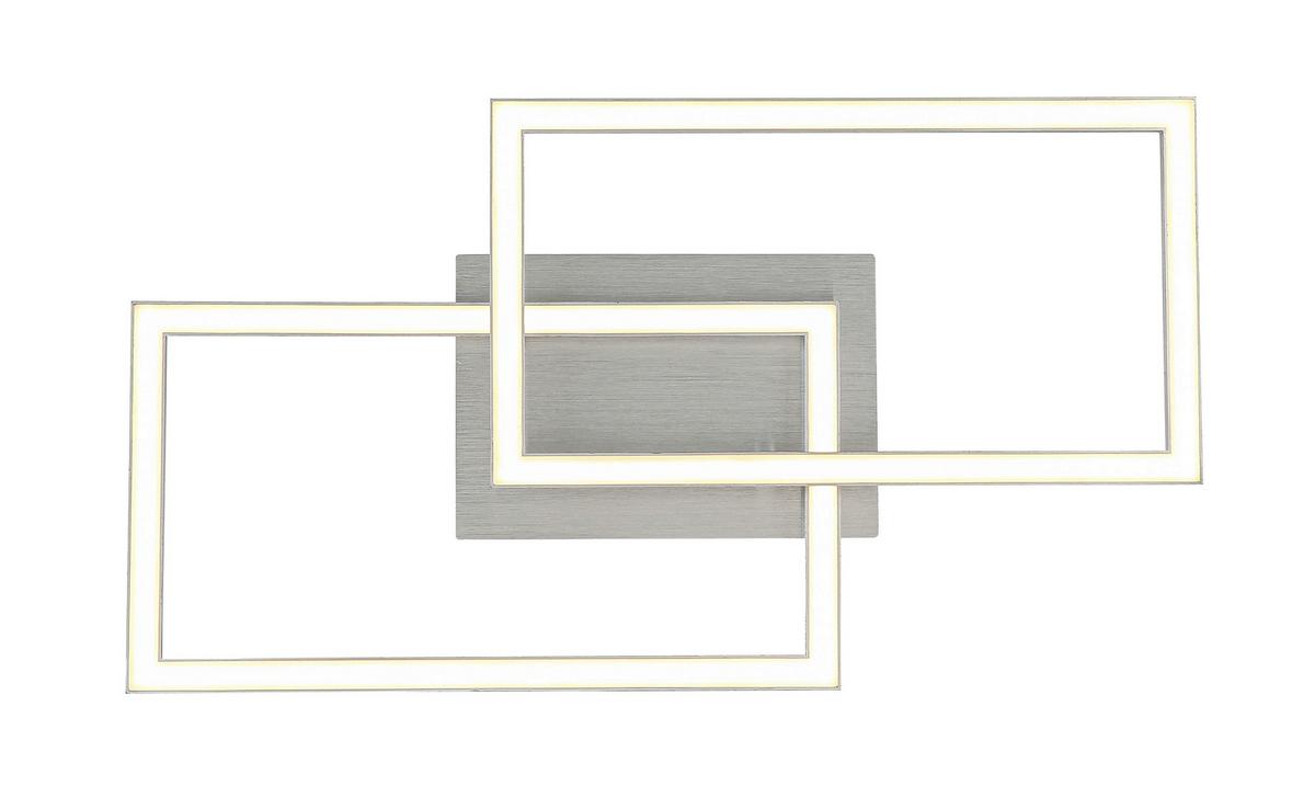 Led-deckenleuchte Tracy - Silberfarben/Alufarben, MODERN, Kunststoff/Metall (50/29,2/6cm) - Luca Bessoni