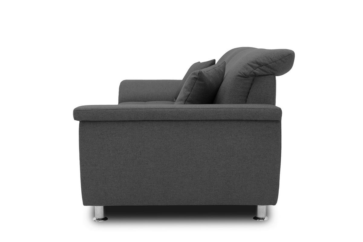 2-sitzer-sofa Franzi Grau Webstoff - Chromfarben/Grau, KONVENTIONELL, Textil (210/81/97cm) - MID.YOU