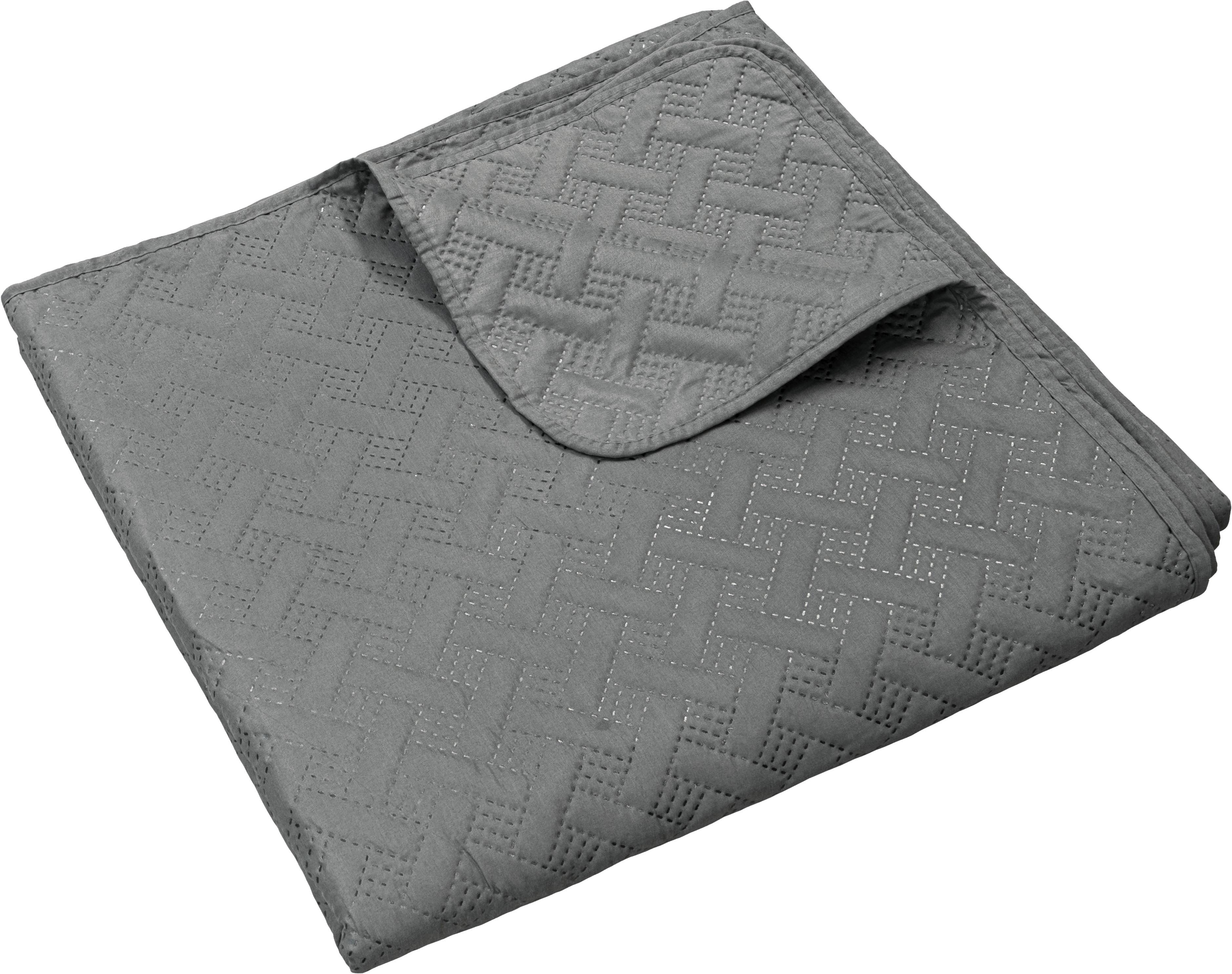 Tagesdecke Kordula - Anthrazit, ROMANTIK / LANDHAUS, Textil (220/240cm) - James Wood