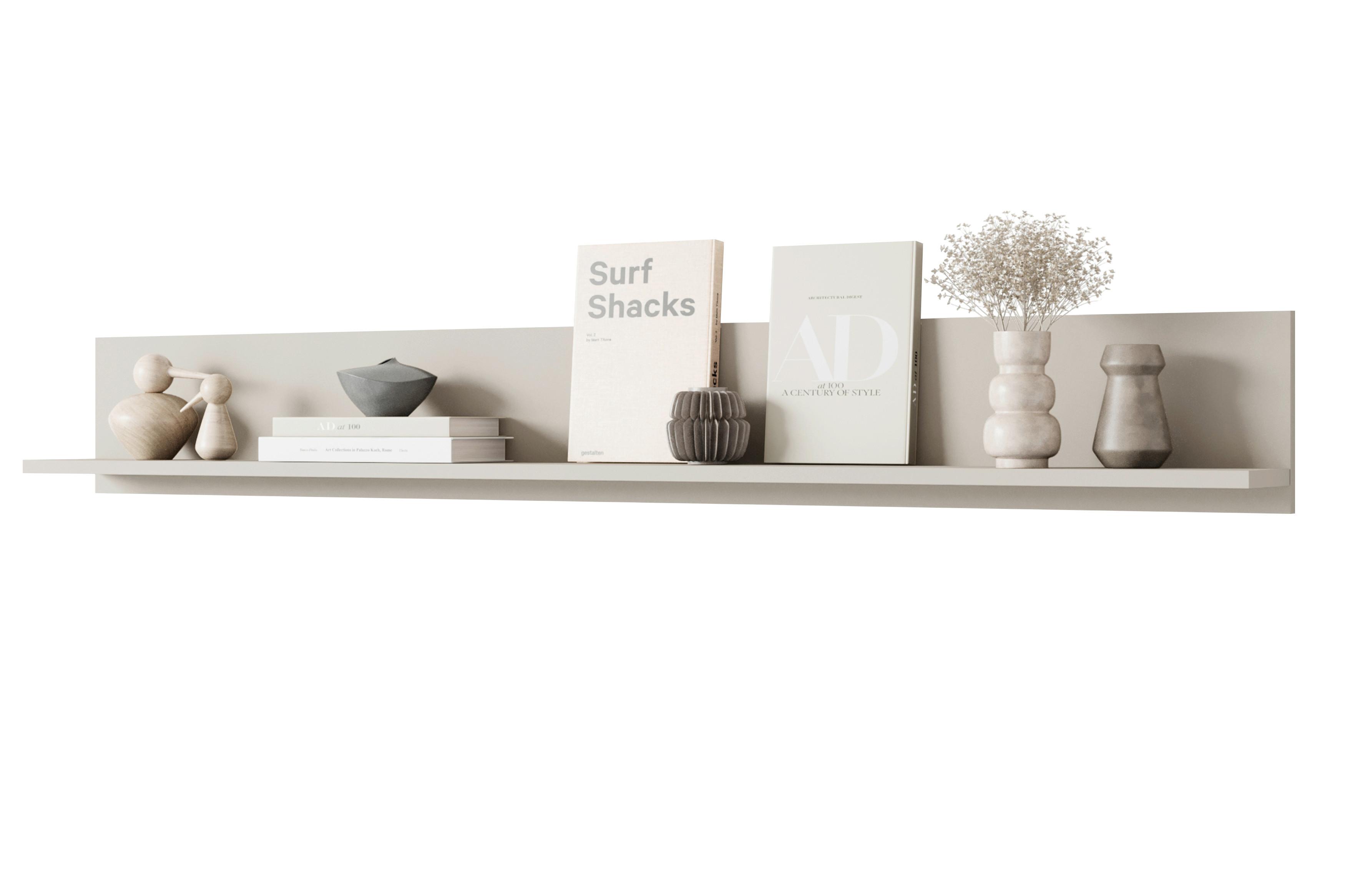 Wandboard Vera Beige, Kaschmir B:138,5cm - Kaschmir/Beige, Design, Holzwerkstoff (138,5/18/12cm) - Livetastic