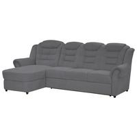 Ecksofa Boston Dunkelgrau Chenille - Dunkelgrau/Schwarz, KONVENTIONELL, Textil (165/262cm) - Livetastic