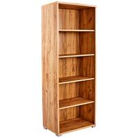 Regál na šanóny PROFI - farba duba/chrómová, Modern, kompozitné drevo/plast (75/185/35cm) - Ondega