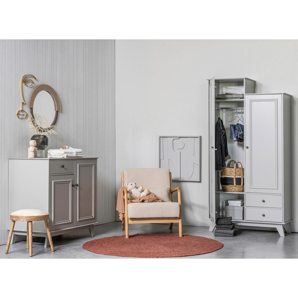 Sessel Mark Naturfarben B: 67cm - Naturfarben, Design, Holz/Textil (67/75/82cm) - Livetastic