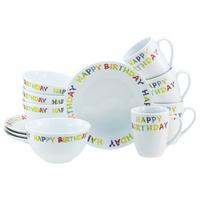 Frühstücksservice Happy Birthday Multicolor - Multicolor, Basics, Keramik - Creatable